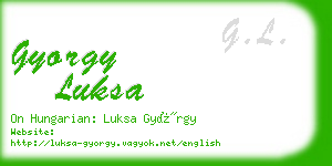 gyorgy luksa business card